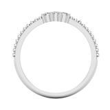 Round White Diamond Three Stone Beaded Engagement Ring for Her (0.11 ctw, Color I-J, Clarity I2-I3) in 925 Sterling Silver
