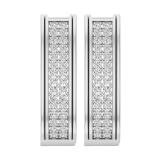 Round White Diamond Dual Row Filigree Grooved Hoop Earrings for Women (0.34 ctw, Color I-J, Clarity I2-I3) in 925 Sterling Silver