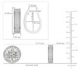 Round White Diamond Dual Row Filigree Grooved Hoop Earrings for Women (0.34 ctw, Color I-J, Clarity I2-I3) in 925 Sterling Silver