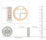 Round White Diamond Triple Row Criss Cross Grooved Hoop Earrings for Women (0.51 ctw, Color I-J, Clarity I1-I2) in 18K Rose Gold
