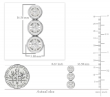 Round White Diamond Graduating 3 Stone Illusion Drop Stud Earrings for Women (0.15 ctw, Color I-J, Clarity I2-I3) in 10K White Gold in Screw Back