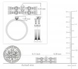 6X3mm Marquise & Round White Diamond Wedding Ring Set for Women (0.49 ctw, Color I-J, Clarity I2-I3) in 925 Sterling Silver