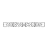 Alternate Marquise & Round White Diamond Dream Chaser Half Eternity Style Band for Women (0.38 ctw, Color I-J, Clarity I2-I3) in 925 Sterling Silver