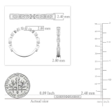 Alternate Marquise & Round White Diamond Dream Chaser Half Eternity Style Band for Women (0.38 ctw, Color I-J, Clarity I2-I3) in 925 Sterling Silver