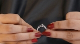 0.20 Carat (ctw) 18k White Gold Round Diamond Crossover Swirl Ladies Bridal Promise Engagement Ring