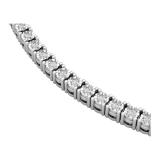 Round White Diamond Illusion Set Necklace for Women (1.67 ctw, Color I-J, Clarity I2-I3) in 10K White Gold