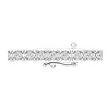 Round White Diamond Illusion Set Necklace for Women (1.67 ctw, Color I-J, Clarity I2-I3) in 10K White Gold