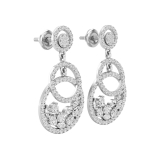 1.40 Cttw Marquise, Pear & Round White Diamond Concentric Dangle Earrings for Women in 925 Sterling Silver in Screw Back