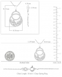 1.45 Cttw Marquise, Pear & Round White Diamond Concentric Circle Pendant Necklace with 18 inch Silver Chain for Women in 925 Sterling Silver