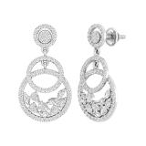 2.85 Cttw Marquise, Pear and Round White Diamond Circle Pendant Necklace and Dangle Earrings Set for Women in 10K White Gold