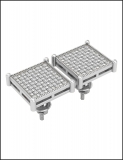 Round White Diamond Square Unisex Stud Earrings for Women (0.20 Ctw, Color I-J, Clarity I2-I3) in 10K White Gold