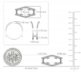 0.26 Carat Round White Diamond Engagement Enhancer Guard Ring for Her in 925 Sterling Silver