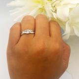 0.25 Carat (ctw) 10k White Gold Round Diamond Ladies Bridal Promise Engagement Wedding Set Ring with Matching Band