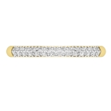 0.15 Carat (ctw) Round White Diamond Sleek Wedding Ring for Women in 14K Yellow Gold
