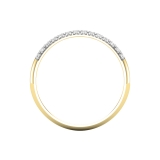 0.15 Carat (ctw) Round White Diamond Sleek Wedding Ring for Women in 14K Yellow Gold