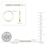 0.15 Carat (ctw) Round White Diamond Sleek Wedding Ring for Women in 14K Yellow Gold