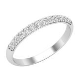 0.15 Carat (ctw) Round White Diamond Sleek Wedding Ring for Women in 925 Sterling Silver