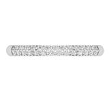 0.15 Carat (ctw) Round White Diamond Sleek Wedding Ring for Women in 925 Sterling Silver
