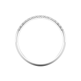 0.15 Carat (ctw) Round White Diamond Sleek Wedding Ring for Women in 925 Sterling Silver
