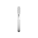 0.15 Carat (ctw) Round White Diamond Sleek Wedding Ring for Women in 925 Sterling Silver