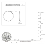 0.15 Carat (ctw) Round White Diamond Sleek Wedding Ring for Women in 925 Sterling Silver