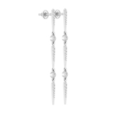 0.40 Carat (ctw) Round White Diamond Linear Long Drop Earrings for Women in 925 Sterling Silver in Screw Back