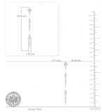 0.40 Carat (ctw) Round White Diamond Linear Long Drop Earrings for Women in 925 Sterling Silver in Screw Back
