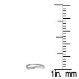 0.13 Carat (ctw) 10K White Gold Round Cut Diamond Ladies Anniversary Wedding Stackable Contour Guard Band