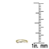 0.13 Carat (ctw) 10K Yellow Gold Round Cut Diamond Ladies Anniversary Wedding Stackable Contour Guard Band