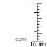 0.13 Carat (ctw) 14K Rose Gold Round Cut Diamond Ladies Anniversary Wedding Stackable Contour Guard Band