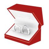 1.00 Carat (ctw) 10k White Gold Round Diamond Ladies Vintage Look Bridal Wedding Ring Set with Matching Band