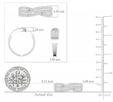 0.63 ctw Baguette And Round White Diamond Crossover Swirl Engagement Ring for Women in 925 Sterling Silver
