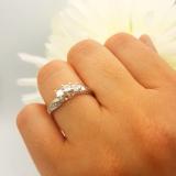 0.20 Carat (ctw) 10k White Gold Round Diamond Ladies Bridal Promise Engagement Ring 1/5 CT