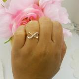 0.15 Carat (ctw) 10k Rose Gold Round Diamond Ladies Promise Two Double Heart Infinity Love Engagement Ring
