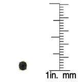 0.25 Carat (ctw) 18K Gold Plated Sterling Silver Round Black Diamond Ladies Stud Earrings 1/4 CT
