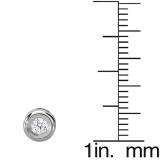 0.15 Carat (ctw) 14k White Gold Round Cut Diamond Bezel Stud Earrings