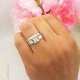 1.86 Carat (ctw) 14k White Gold Princess & Round Diamond Ladies Bridal Ring Set Engagement with Matching Band