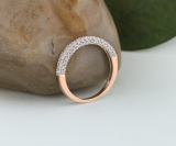 0.40 Carat (ctw) 10K Rose Gold Round Diamond Ladies Anniversary Wedding Band Enhancer Guard Ring