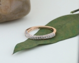 0.40 Carat (ctw) 10K Rose Gold Round Diamond Ladies Anniversary Wedding Band Enhancer Guard Ring