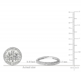 0.40 Carat (ctw) 10K White Gold Round Diamond Ladies Anniversary Wedding Band Enhancer Guard Ring
