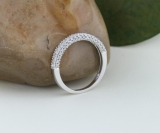 0.40 Carat (ctw) 14k White Gold Round Diamond Ladies Anniversary Wedding Band Enhancer Guard Ring
