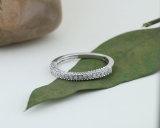 0.40 Carat (ctw) 14k White Gold Round Diamond Ladies Anniversary Wedding Band Enhancer Guard Ring