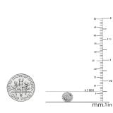 0.40 Carat (ctw) Round White Diamond Cluster Earrings Look of 1 CT each 14K White Gold