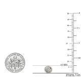 0.40 Carat (ctw) Round White Diamond Cluster Earrings Look of 1 CT each 14K Yellow Gold