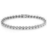 1.00 Carat (ctw) Sterling Silver Real Round Cut Diamond Ladies Tennis Bracelet 1 CT