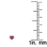 1.80 Carat (ctw) 10K White Gold Deep Red Color Heart Shape Garnet & Round Cut Diamond Halo Stud Earrings