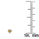 1.75 Carat (ctw) 18K White Gold Heart Shape Citrine & Round Cut Diamond Ladies Halo Stud Earrings
