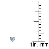 2.25 Carat (ctw) 10K White Gold Heart Shape Blue Topaz & Round Cut Diamond Ladies Halo Stud Earrings