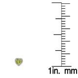 1.65 Carat (ctw) 14k Rose Gold Heart Cut Green Peridot & Round Diamond Ladies Halo Stud Earrings