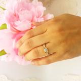 0.15 Carat (ctw) Round Diamond Ladies Engagement Bridal Split Shank Promise Ring 18k Yellow Gold